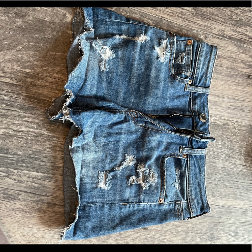 Distressed American Eagle jean shorts